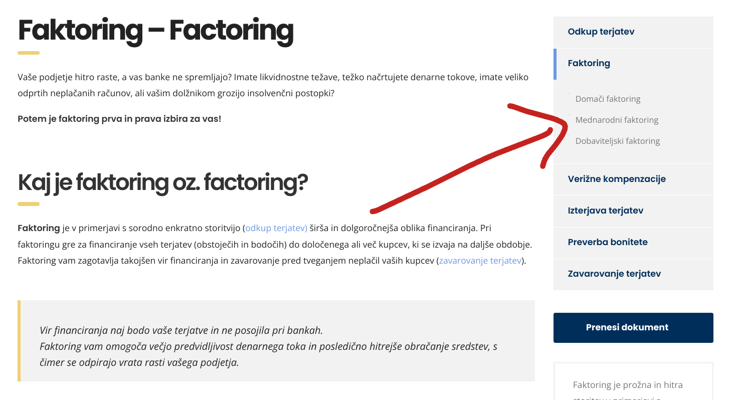 SEO - factoring